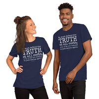 Couple Wearing A Navy St. Pope John Paul II T-shirt 