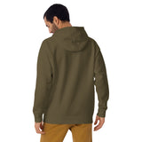 Back View Of A Man Wearing A Green Truth Hoodie