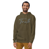 Man Wearing A Green Truth Hoodie