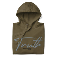 Green Truth Hoodie Close Up