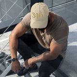 Khaki John 3:16 Distressed Cap