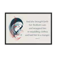 Luke 2:7 Framed Poster
