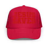 Red Jesus Saves Hat