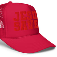Jesus Saves Trucker Hat In Red