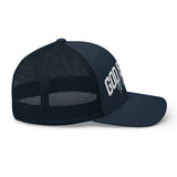 Navy God Is Good All The Time Trucker Hat Right Side