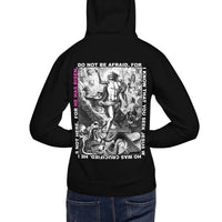 Man Wearing A Black Faith Can Move Mountains Hoodie