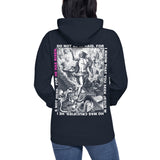 Woman Wearing A Navy Faith Can Move Mountains Hoodie