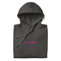 Close Up Of A Faith Can Move Mountains Hoodie In Vintage Black 