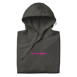 Close Up Of A Faith Can Move Mountains Hoodie In Vintage Black 