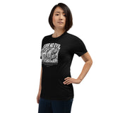 Woman Wearing A Black Fear No Evil T-shirt