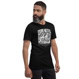 Man Wearing A Black Fear No Evil T-shirt