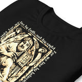 Close Up Of A Black 2 Corinthians 5:7 T-shirt