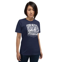 Woman Wearing A Navy Fear No Evil T-shirt