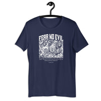 Navy Fear No Evil T-shirt On Hanger