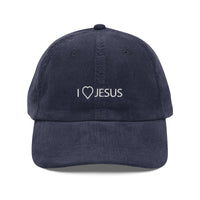 I Love Jesus Vintage Corduroy Cap
