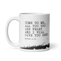 Matthew 11:28 Mug